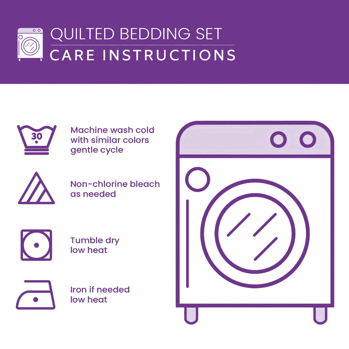 3-Piece Quilted Bedding Set - Cardinal Love Dance