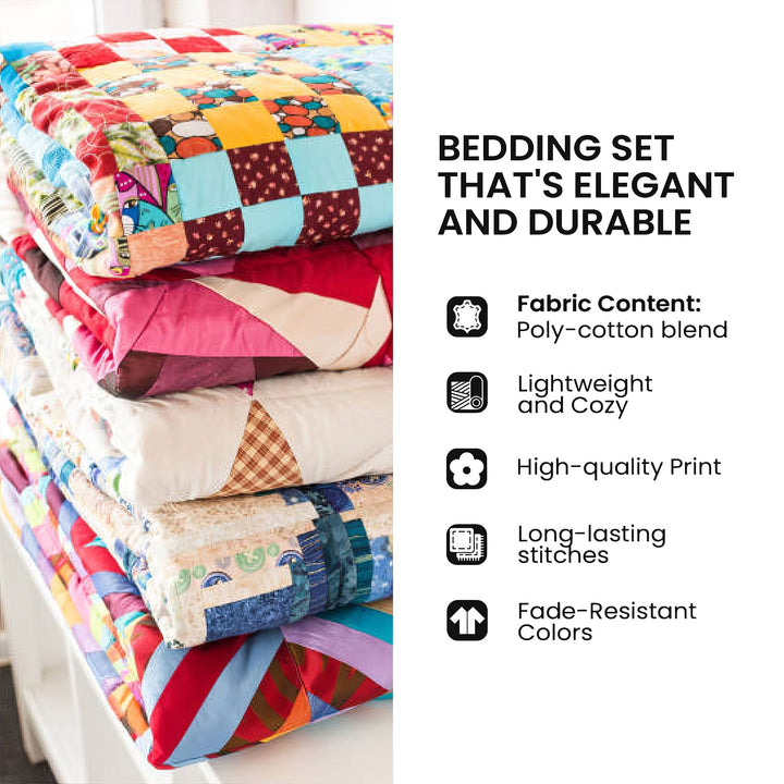 Floral Bible 3-Piece Quilted Bedding Set