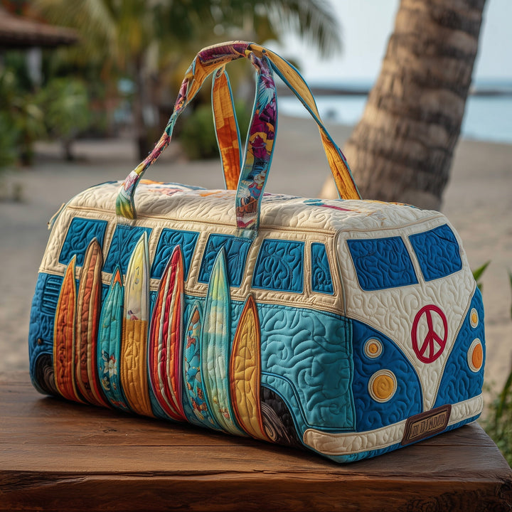 Quilted Duffle Bag - Beachside Van Design