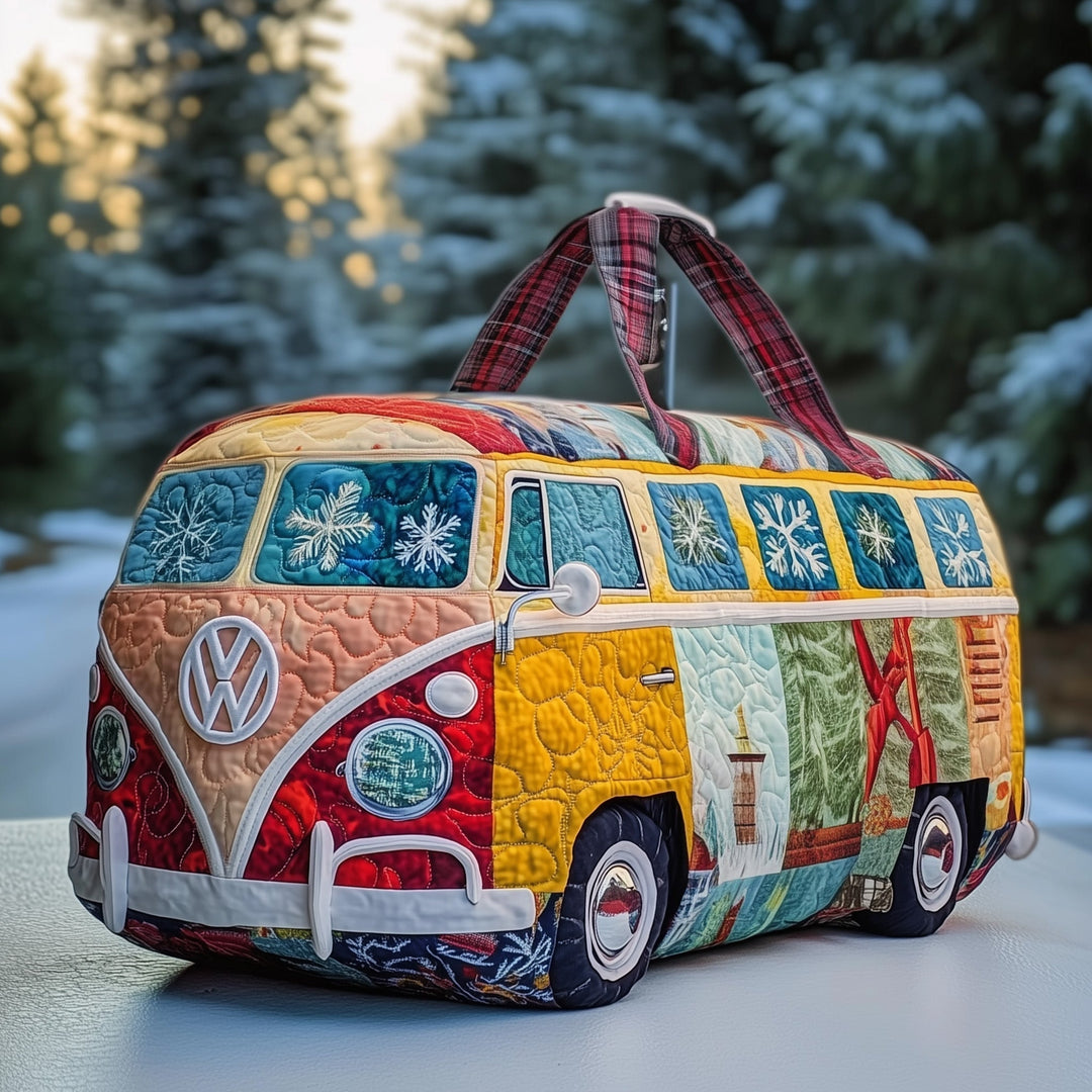 Quilted Duffle Bag in Snowflake Van Design