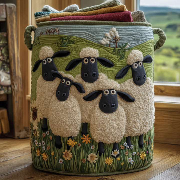 Quilted Laundry Basket - Sheep Heaven Design (GFTONL5881)
